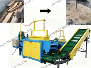 Horizontal wood shaver machine