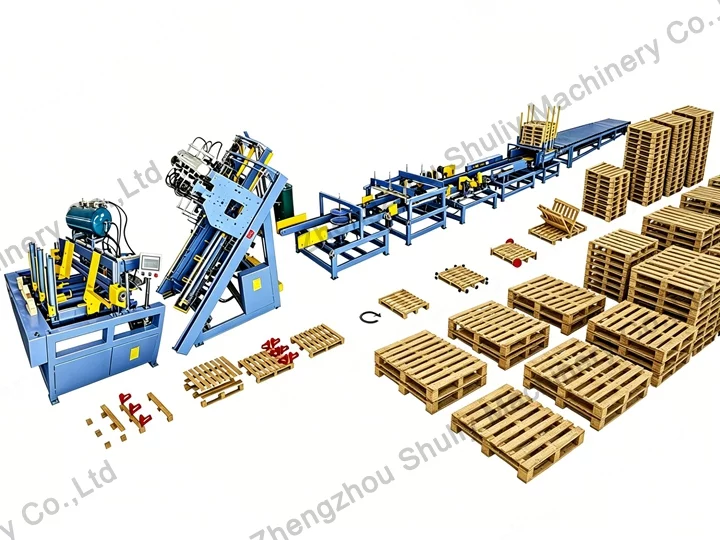 Wood pallet making machine production line introduction supplier