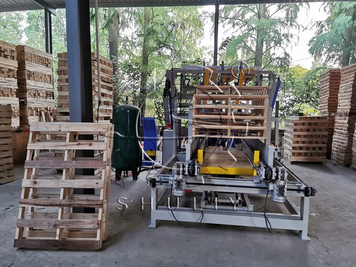 industrial wood pallet making machine
